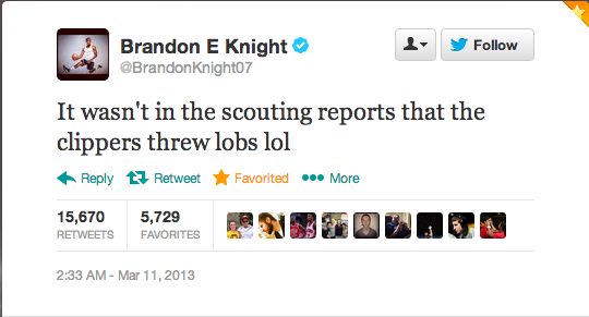 Brandon Knight Tweet